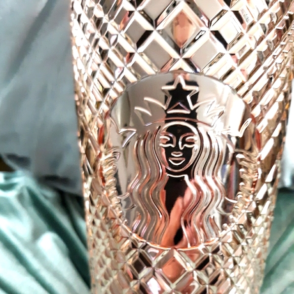 STARBUCKS LTD ED COPPER METALLIC TEXTURED CUP SWIRL STRAW! RARE! - Picture 9 of 10